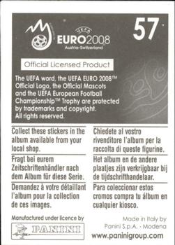 2008 Panini UEFA Euro 2008 Stickers #57 Stephan Lichtsteiner Back