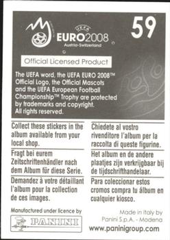 2008 Panini UEFA Euro 2008 Stickers #59 Ludovic Magnin Back
