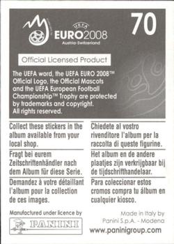 2008 Panini UEFA Euro 2008 Stickers #70 Marco Streller Back