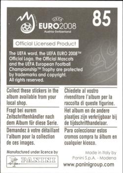 2008 Panini UEFA Euro 2008 Stickers #85 Radoslav Kovac Back