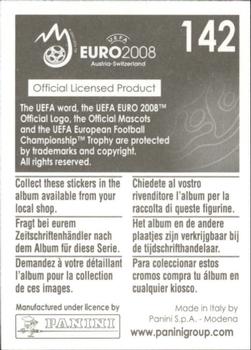 2008 Panini UEFA Euro 2008 Stickers #142 Yildiray Basturk Back