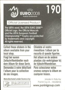 2008 Panini UEFA Euro 2008 Stickers #190 Niko Kovac Back