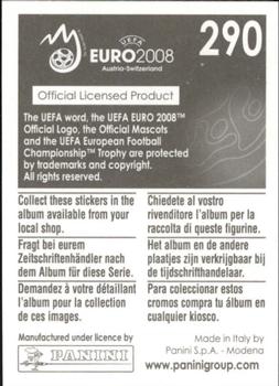 2008 Panini UEFA Euro 2008 Stickers #290 Andrea Barzagli Back