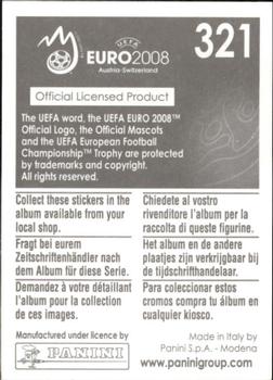 2008 Panini UEFA Euro 2008 Stickers #321 Ovidiu Petre Back