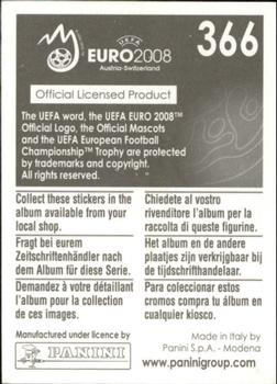 2008 Panini UEFA Euro 2008 Stickers #366 Christos Patsatzoglou Back