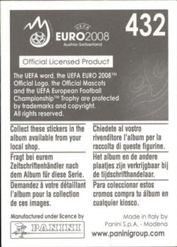2008 Panini UEFA Euro 2008 Stickers #432 Raul Tamudo Back