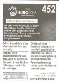2008 Panini UEFA Euro 2008 Stickers #452 Konstantin Zyryanov Back