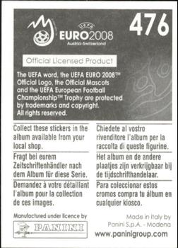 2008 Panini UEFA Euro 2008 Stickers #476 Carles Puyol Back