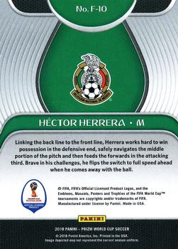 2018 Panini Prizm FIFA World Cup - Fundamentals #F-10 Hector Herrera Back