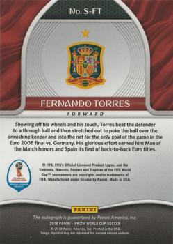 2018 Panini Prizm FIFA World Cup - Signatures #S-FT Fernando Torres Back