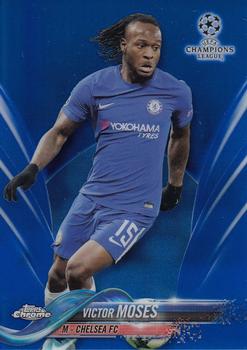 2017-18 Topps Chrome UEFA Champions League - Blue Refractor #36 Victor Moses Front