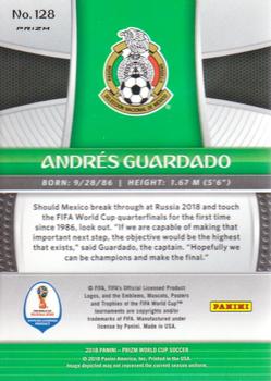 2018 Panini Prizm FIFA World Cup - Silver Prizm #128 Andres Guardado Back