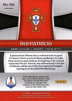 2018 Panini Prizm FIFA World Cup - Lazer Prizm #156 Rui Patricio Back