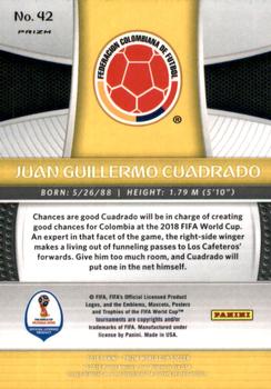 2018 Panini Prizm FIFA World Cup - Mojo Prizm #42 Juan Cuadrado Back