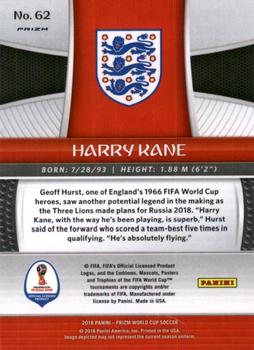 2018 Panini Prizm FIFA World Cup - Mojo Prizm #62 Harry Kane Back