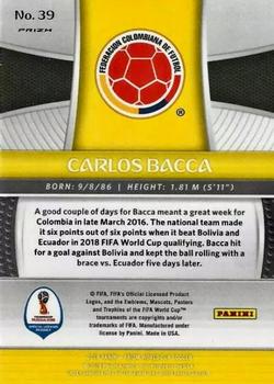 2018 Panini Prizm FIFA World Cup - Red & Blue Wave Prizm #39 Carlos Bacca Back