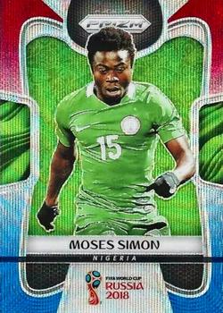 2018 Panini Prizm FIFA World Cup - Red & Blue Wave Prizm #142 Moses Simon Front