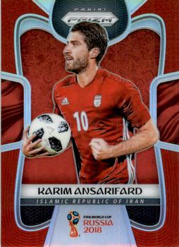 2018 Panini Prizm FIFA World Cup - Red Prizm #113 Karim Ansarifard Front