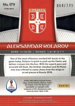 2018 Panini Prizm FIFA World Cup - Red Prizm #179 Aleksandar Kolarov Back