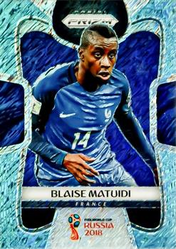 2018 Panini Prizm FIFA World Cup - Blue Shimmer Prizm (First Off The Line) #77 Blaise Matuidi Front