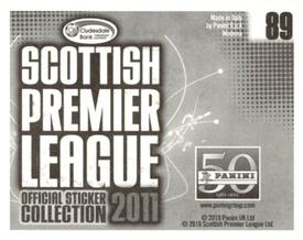 2011 Panini Scottish Premier League Stickers #89 Joe Ledley Back