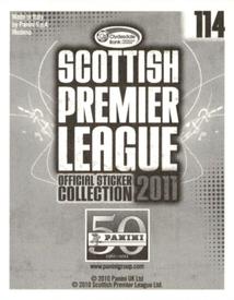 2011 Panini Scottish Premier League Stickers #114 Garry Kenneth Back