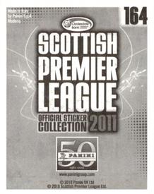2011 Panini Scottish Premier League Stickers #164 Derek Lyle Back