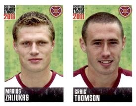 2011 Panini Scottish Premier League Stickers #188 / 190 Craig Thomson / Marius Zaliukas Front