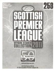 2011 Panini Scottish Premier League Stickers #253 Jon Daly Back