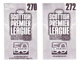 2011 Panini Scottish Premier League Stickers #270 / 272 Ryan Esson / David Proctor Back