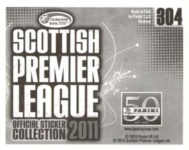 2011 Panini Scottish Premier League Stickers #304 Home and Away Kit Back