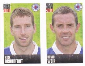 2011 Panini Scottish Premier League Stickers #392 / 394 David Weir / Kirk Broadfoot Front