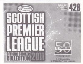 2011 Panini Scottish Premier League Stickers #428 Kenny Miller Back