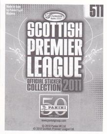 2011 Panini Scottish Premier League Stickers #511 Celebrating The Clydesdale Bank Premier League - Part 1 Back