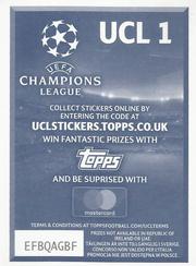 2016-17 Topps UEFA Champions League Stickers #UCL1 UEFA Champions League Logo Back
