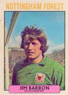 1971-72 A&BC Gum English Footballers (Purple Backs) #90 Jim Barron Front
