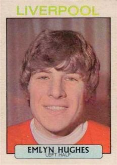 1971-72 A&BC Gum English Footballers (Purple Backs) #262 Emlyn Hughes Front