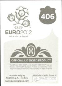 2012 Panini UEFA Euro 2012 Stickers #406 Olexandr Kucher Back
