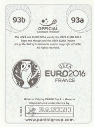 2016 Panini UEFA Euro Stickers #93a / 93b Andi Lila / Ledian Memushaj Back