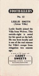 1959 Cadet Sweets Footballers #12 Leslie Smith Back