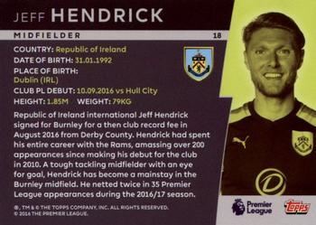 2018 Topps Platinum Premier League - Orange #18 Jeff Hendrick Back