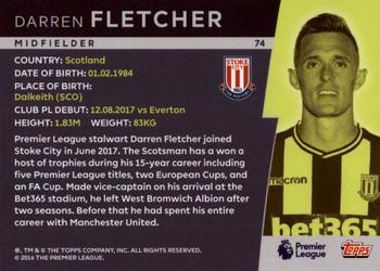 2018 Topps Platinum Premier League - Orange #74 Darren Fletcher Back