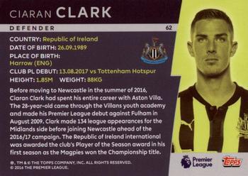 2018 Topps Platinum Premier League - Red #62 Ciaran Clark Back