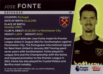2018 Topps Platinum Premier League - FoilFractor #97 Jose Fonte Back