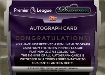 2018 Topps Platinum Premier League - Autographs Red #NNO Aaron Ramsey Back