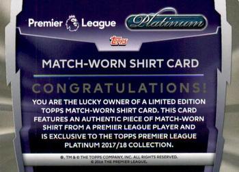 2018 Topps Platinum Premier League - Shirt Relics #NNO Ben Woodburn Back