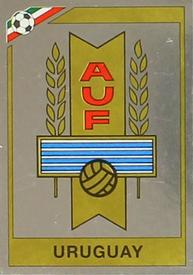 1986 Panini World Cup Stickers #310 Badge Uruguay Front