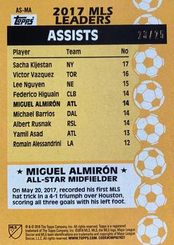 2018 Topps MLS - All-Star Orange #AS-MA Miguel Almirón Back