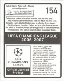 2006-07 Panini UEFA Champions League Stickers #154 Rodrigo Taddei Back