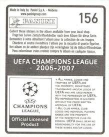 2006-07 Panini UEFA Champions League Stickers #156 Vincenzo Montella Back